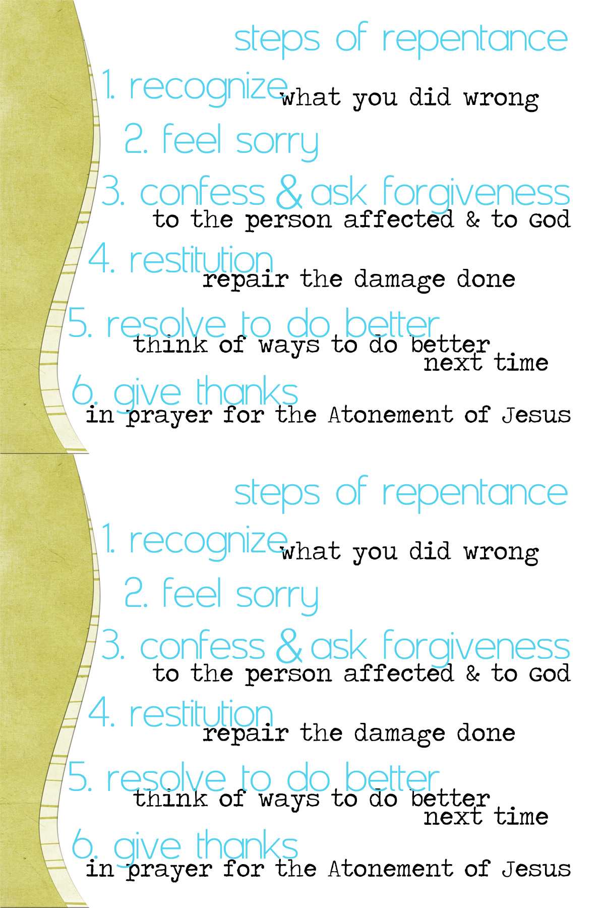 Steps To Repentance